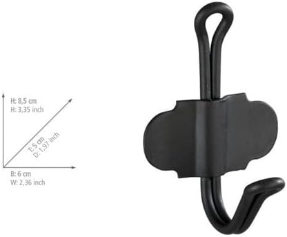 WALL HOOK NOSTALGIA, BLACK MATT