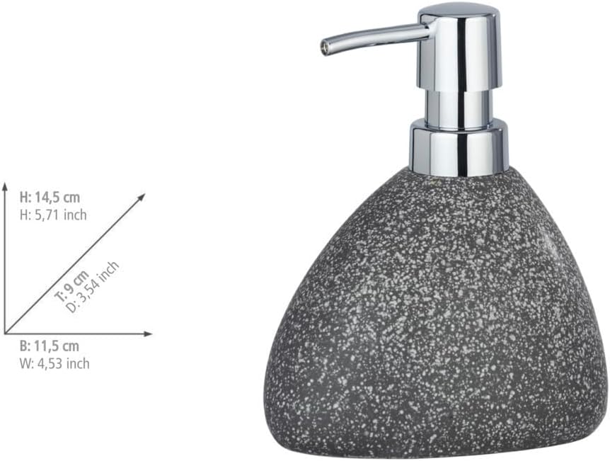 CERAMIC SOAP DISPENSER "PION" GREY