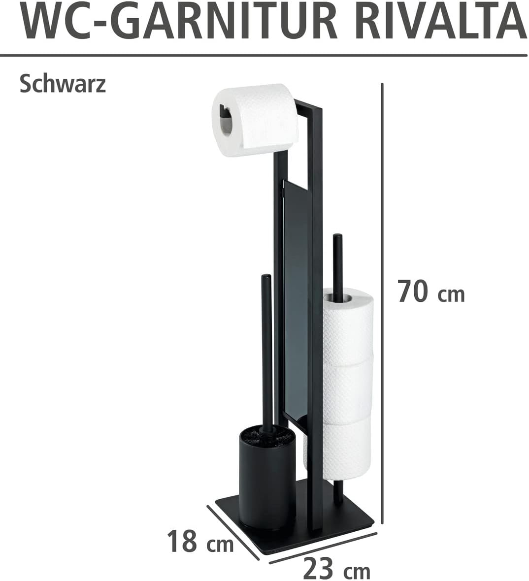 TOILET BRUSH "RIVALTA" BLACK