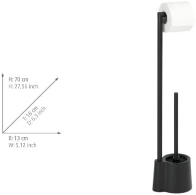 TOILET BRUSH "AVOLA" BLACK MATT