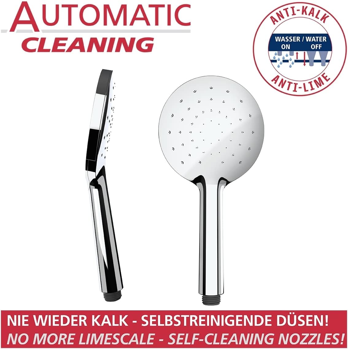 AUTOMATIC CLEANING SHOWER HEAD D.120