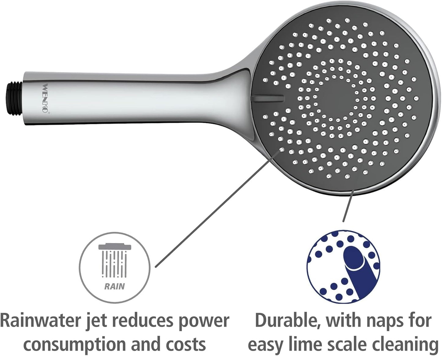 WATER SAVING SHOWER HEAD D.110 CHROME GY