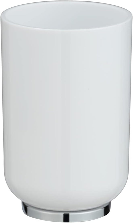 TUMBLER "POSA" WHITE/CHROME