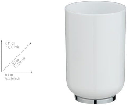 TUMBLER "POSA" WHITE/CHROME