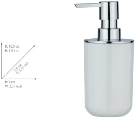 SOAP DISPENSER "POSA" WHITE/CHROME
