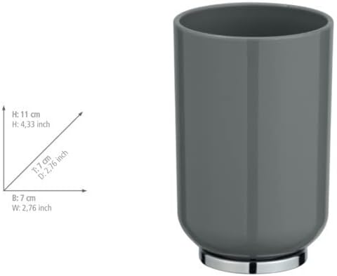 TUMBLER "POSA" GREY/CHROME