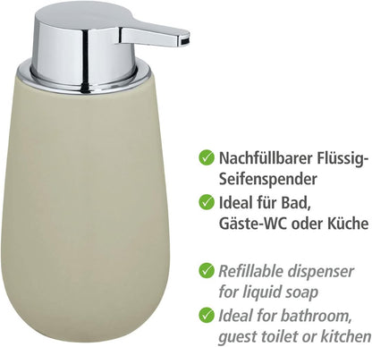 CERAMIC SOAP DISPENSER MOD. "BADI" BEIGE