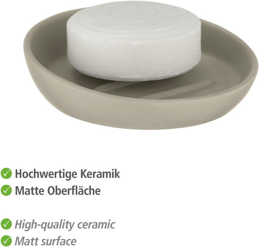 CERAMIC SOAP DISH MOD. "BADI" BEIGE