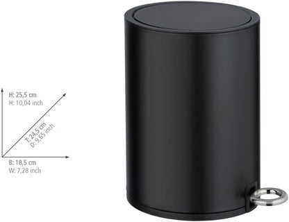 PEDAL BIN 3L "MONZA" EASY CLOSE BK MATT