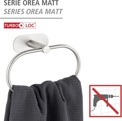 TURBO-LOC TOWEL RING "OREA" MATT S/S