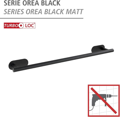 TURBO-LOC TOWEL RAIL UNO 60CM OREA BLACK
