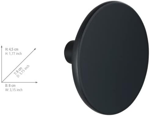 POLYRESIN HOOK "MELLE" 8CM BLACK MATT