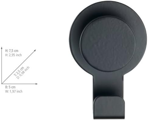WALL HOOK "BLANDAS" S. BLACK MATT