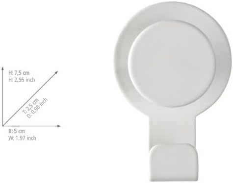 WALL HOOK BLANDAS STAINLESS WHITE MATT