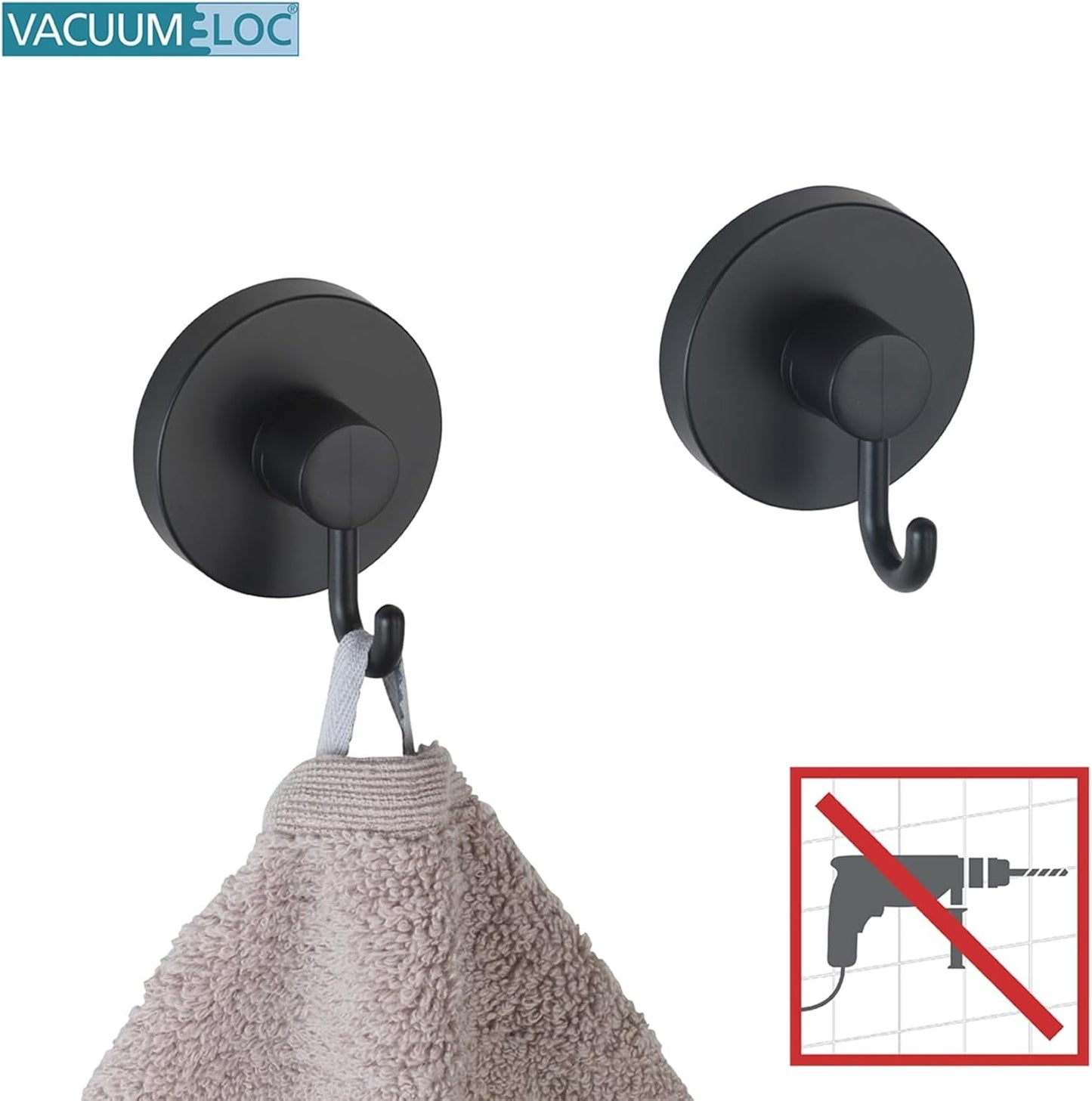 SET*2 VACCUM LOC HOOK BLACK