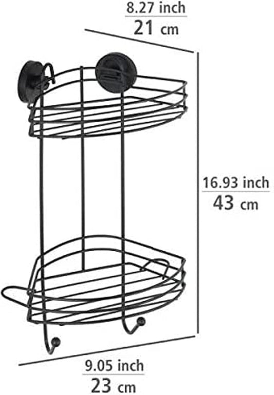 VACUUM-LOC 2-TIER CORNER RACK BLACK