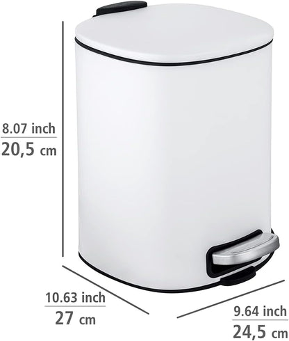 PEDAL BIN MOD. ALASSIO, WHITE, 5L
