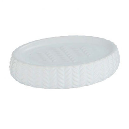 CERAMIC SOAP DISH "BARINAS" WHITE