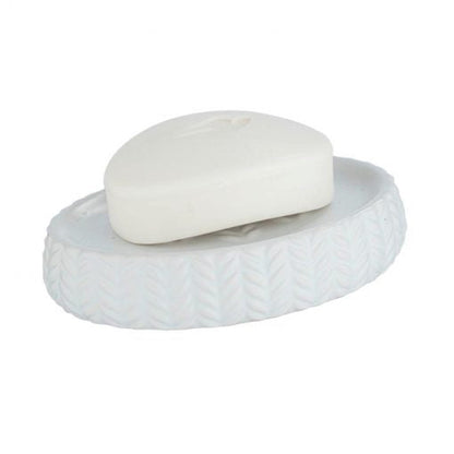 CERAMIC SOAP DISH "BARINAS" WHITE