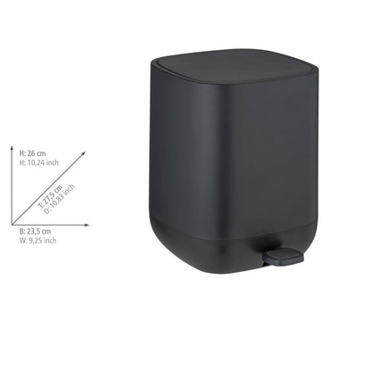 PEDAL BIN 5LT. "DAVOS" BLACK
