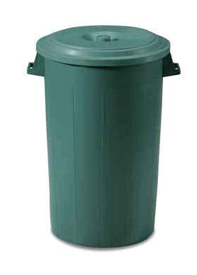 '+25998/DUSTBIN 100L GREEN MET. W/LID