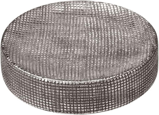 CERAMIC SOAP DISH "RIVARA" SILVER