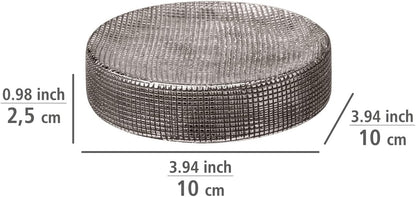 CERAMIC SOAP DISH "RIVARA" SILVER