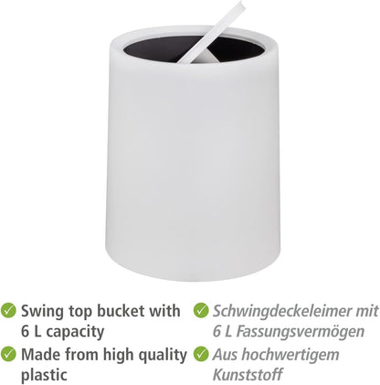 SWING COVER BIN MOD. ATRI, 6 L, WHITE