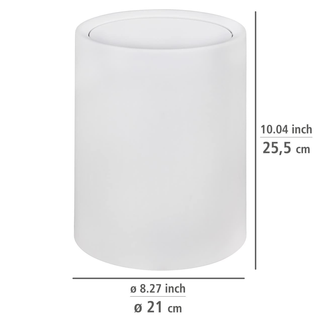 SWING COVER BIN MOD. ATRI, 6 L, GREY