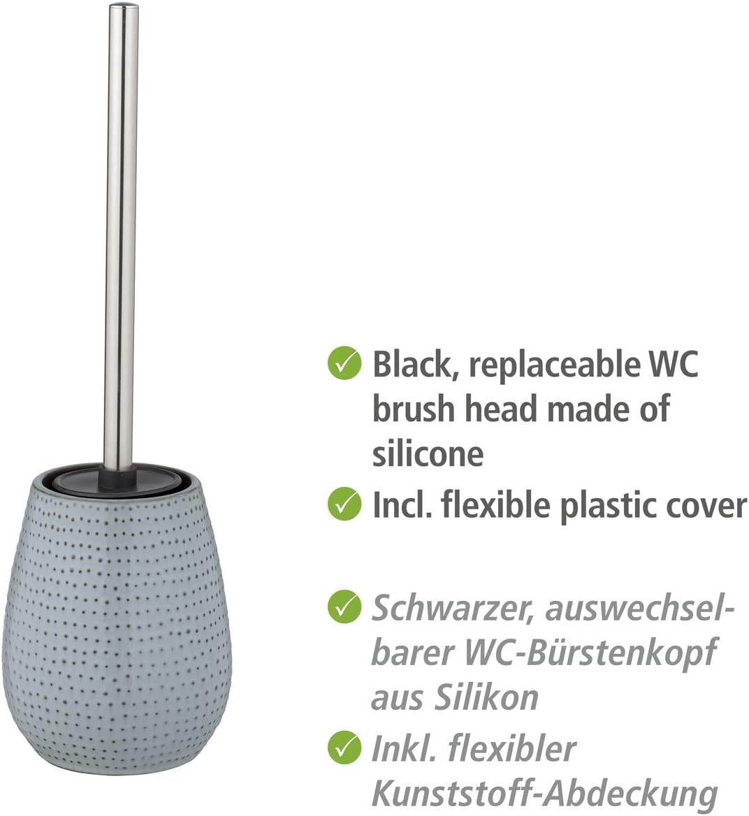 CERAMIC TOILET BRUSH "BELLANTE" LT.BLUE