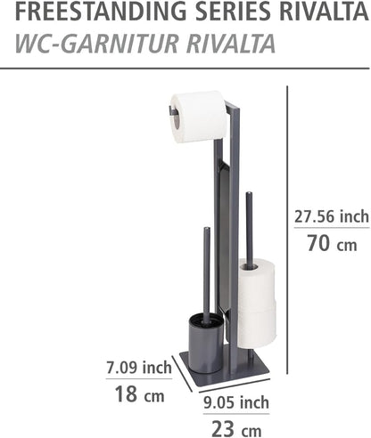 FREESTANDING TOILET BRUSH "RIVALTA" GREY