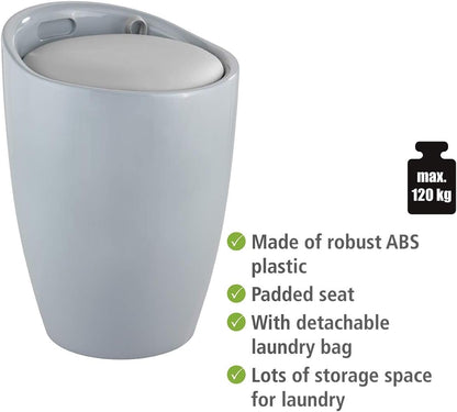 BATH STOOL "CANDY" GREY