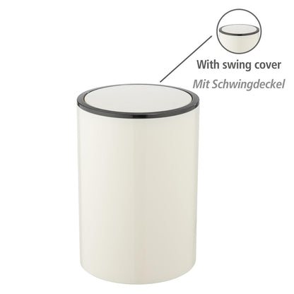 SWING COVER BIN "INCA" 5L CREME/BLACK