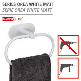 TURBO-LOC TOWEL RING "OREA" WHITE MATT