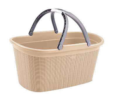 LAUNDRY BASKET"ELEGANCE"35L CASHM W/HNDL