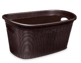 LAUNDRY BASKET "ELEGANCE" 35L MOKA