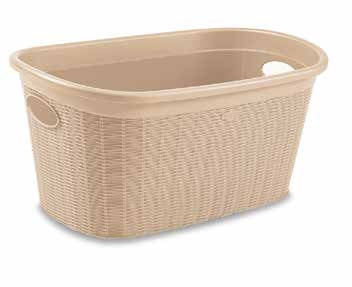LAUNDRY BASKET "ELEGANCE" 35L CASHMERE