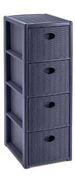 STORAGE "ELEGANCE" SLIM 4DRAWERS NV.BLU
