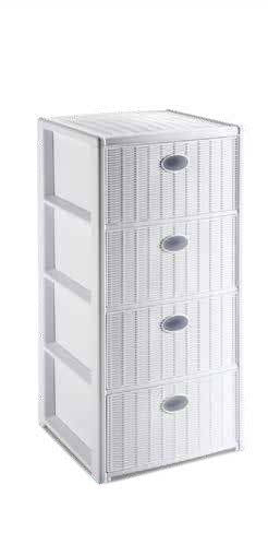 STORAGE UNIT "ELEGANCE" 4 DRAWERS WHITE