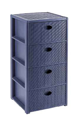 STORAGE UNIT "ELEGANCE" 4 DRAWERS N.BLUE