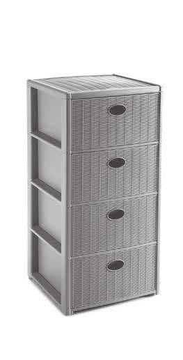 STORAGE UNIT "ELEGANCE" 4 DRAWERS GREY