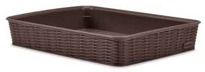 BASKET "ELEGANCE" L 35x26x6h MOKA