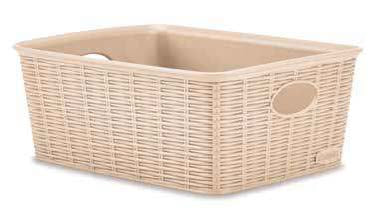 BASKET "ELEGANCE" M HIGH 25x19x10h WH