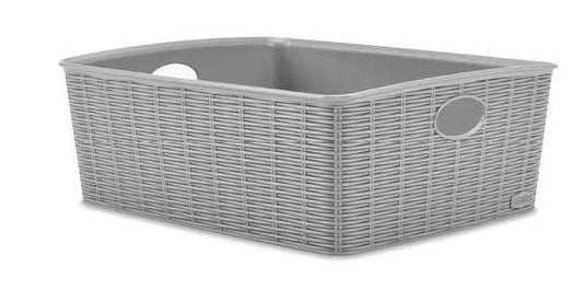 BASKET"ELEGANCE" L HIGH 36x29x13h GREY