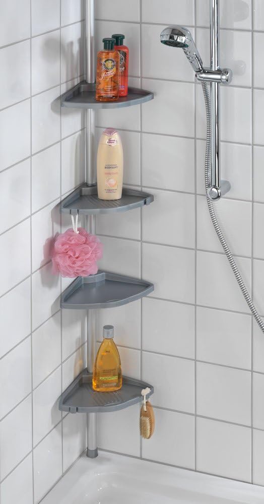 TELESCOPIC SHOWER CORNER"COMPACT"SILVER