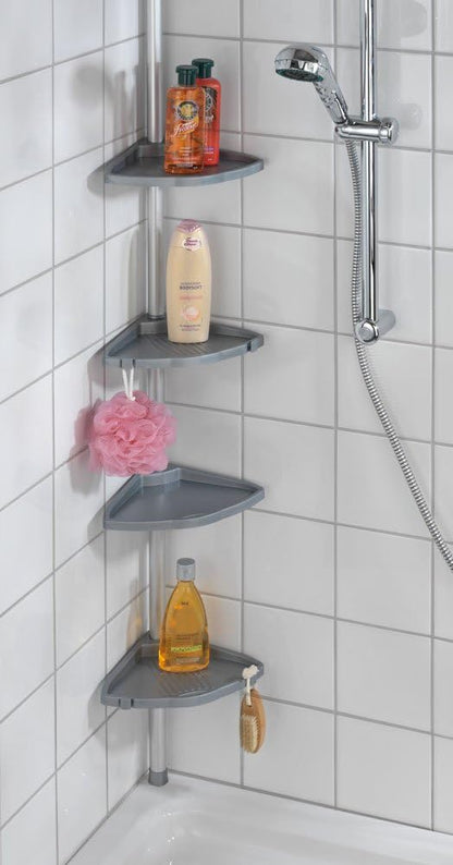 TELESCOPIC SHOWER CORNER"COMPACT"SILVER