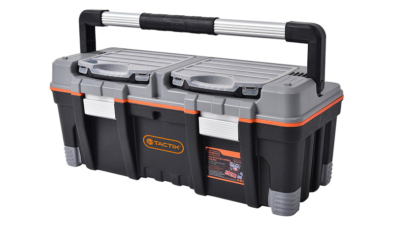 Tactix Full Length Handle Tool Box With 2PC Organizer 66 cm