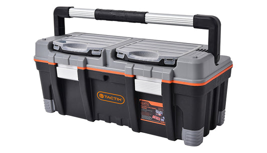 Tactix Full Length Handle Tool Box With 2PC Organizer 66 cm