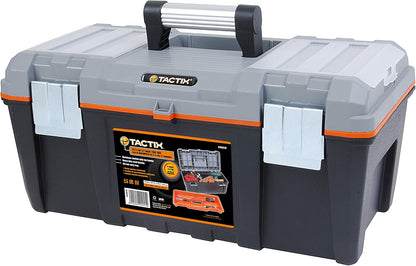 Tactix Tool Box With Aluminium Handle And Steel Latches