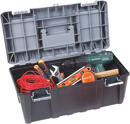 Tactix Tool Box With Aluminium Handle And Steel Latches